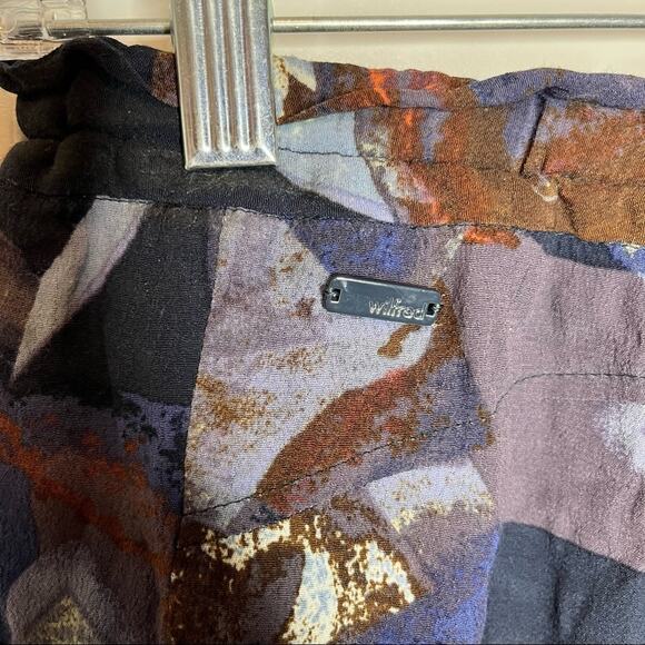 Aritzia Wilfred Blue Patterned Casual Tapered Leg Crop Pant Size XS - Picture 8 of 10